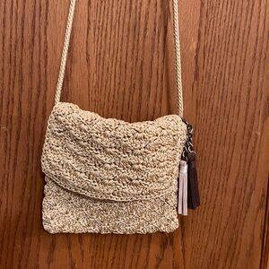 The Sak Tan Crochet Crossbody Bag